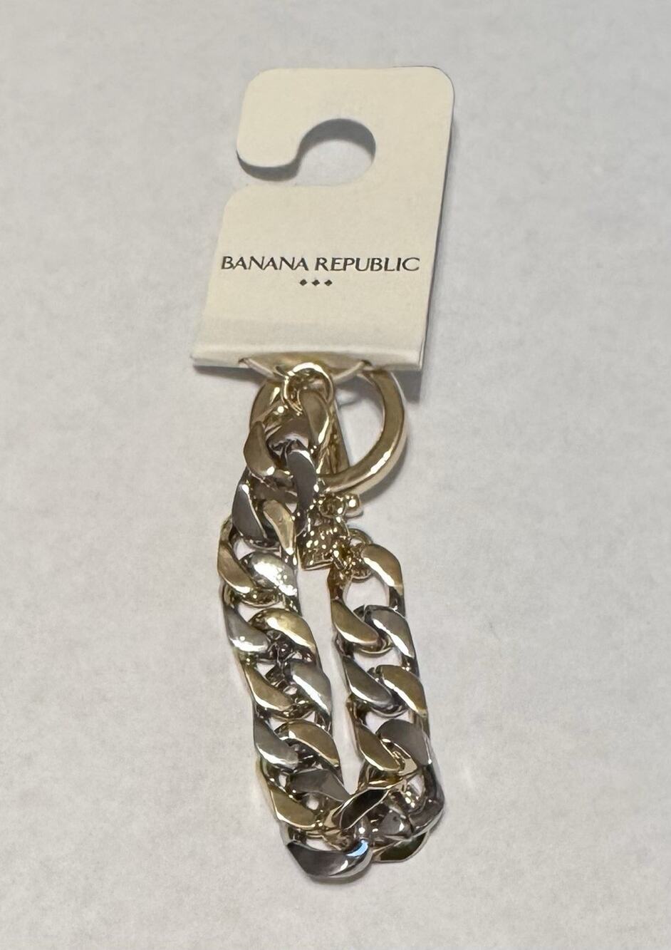 Banana Republic Mixed Metal Curb Chain Bracelet NWT